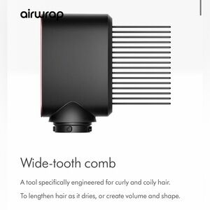 Dyson Wide-Tooth Comb Attachment — Black/Orange